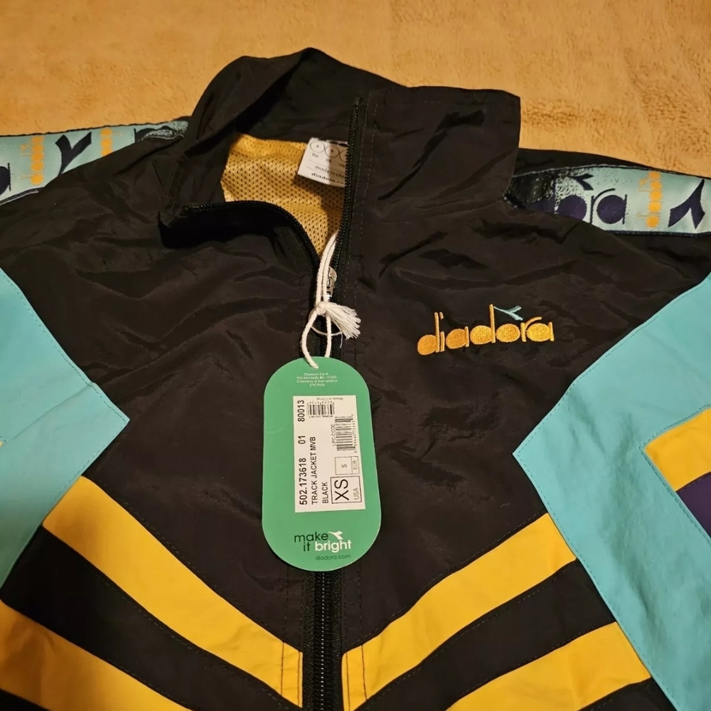 Diadora Men's MVB Wind Full Zip Track Jacket Sz XS NWT $40obo - Picture 2 of 11